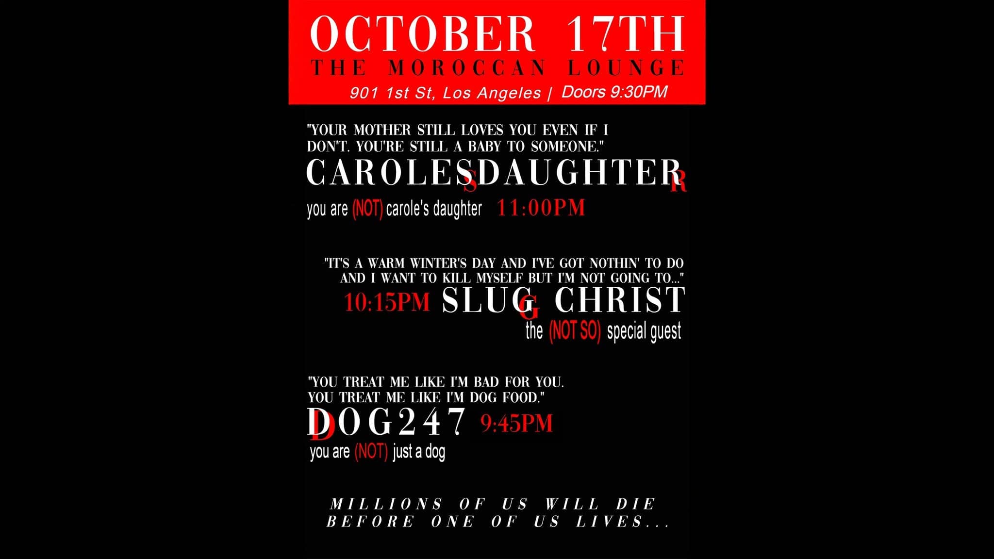 carolesdaughter w/ Slug Christ & Dog247